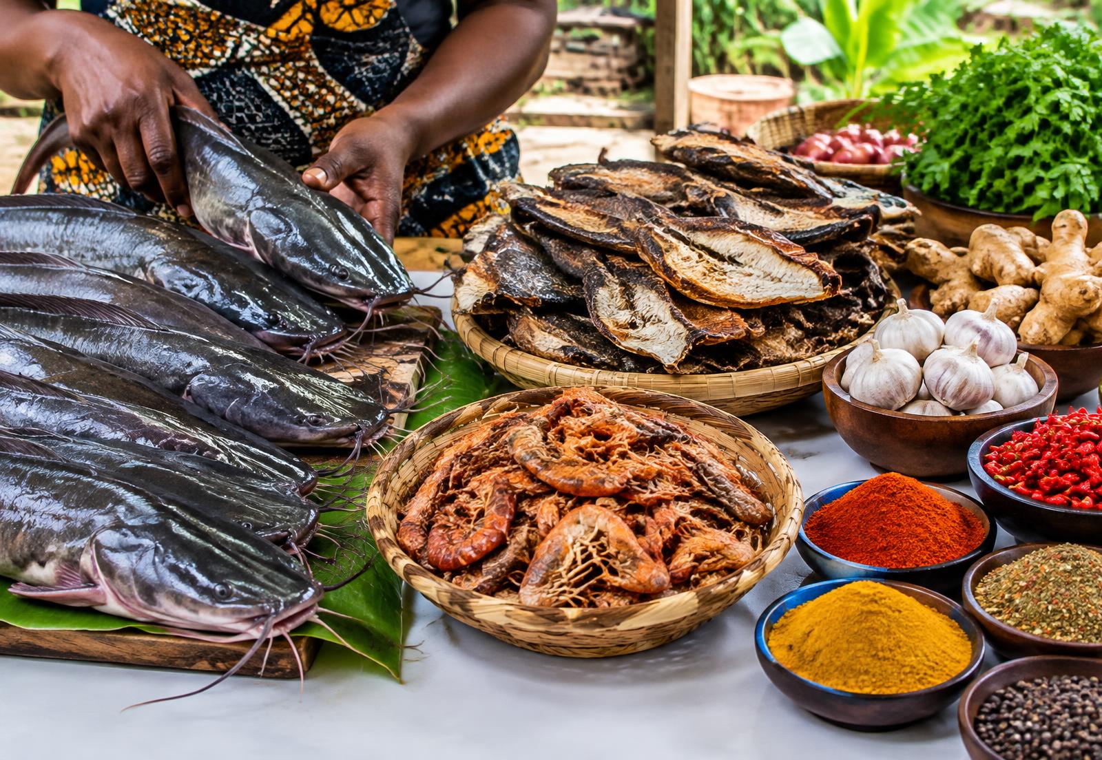 Practical fish farming training session at a Nigerian farm